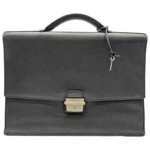 Cartier Black Leather Briefcase with Gold Accents